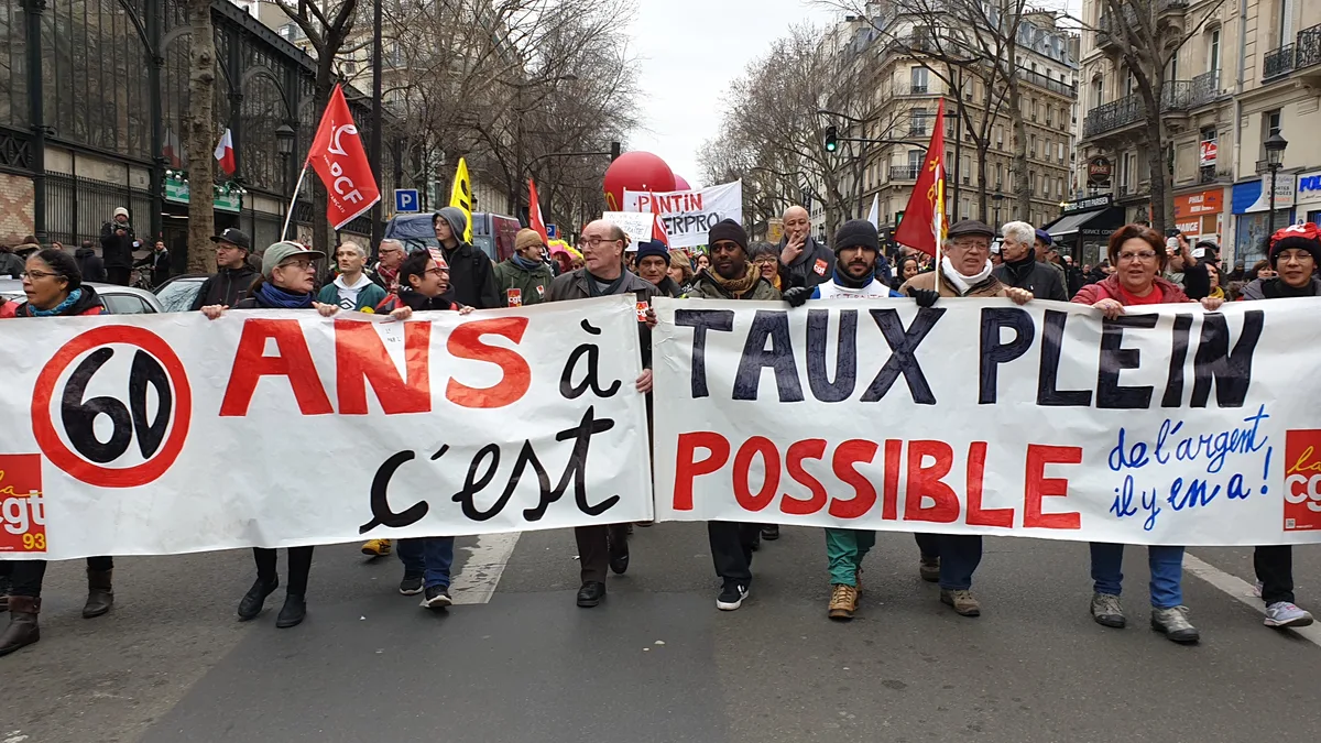 Cortège dans les rues de Paris lors d&rsquo;une mobilisation (photo d&rsquo;illustration)