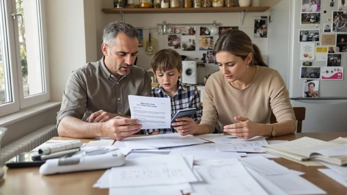 Un couple relit ses documents administratifs avant de faire une demande d&rsquo;aide