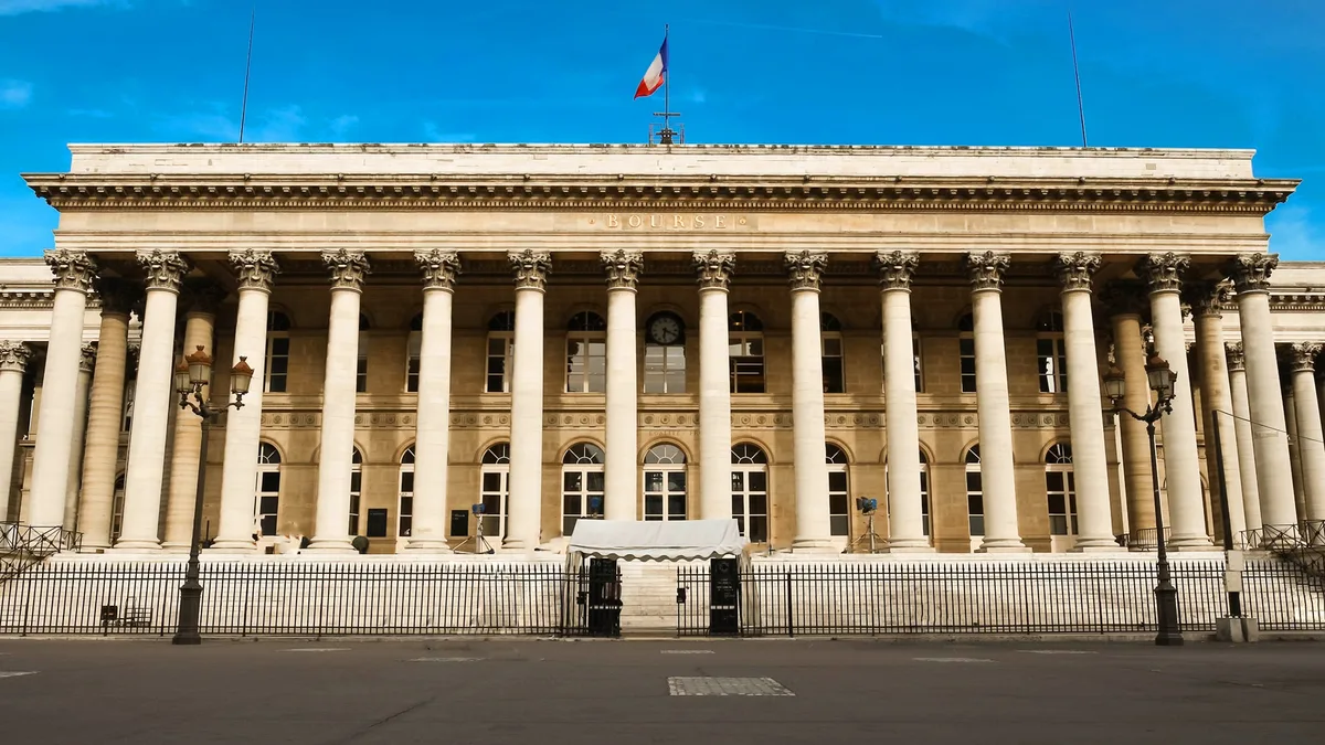 Le palais Brongniart, siège historique de la Bourse de Paris