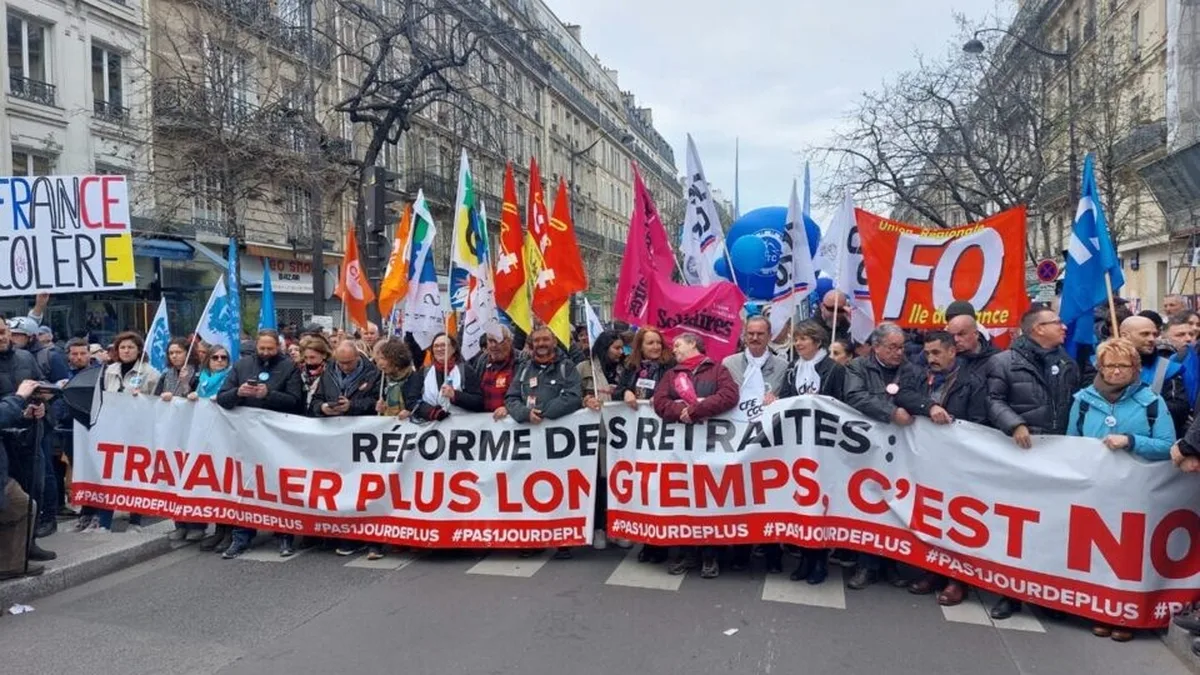 Manifestation contre la réforme des retraites en France