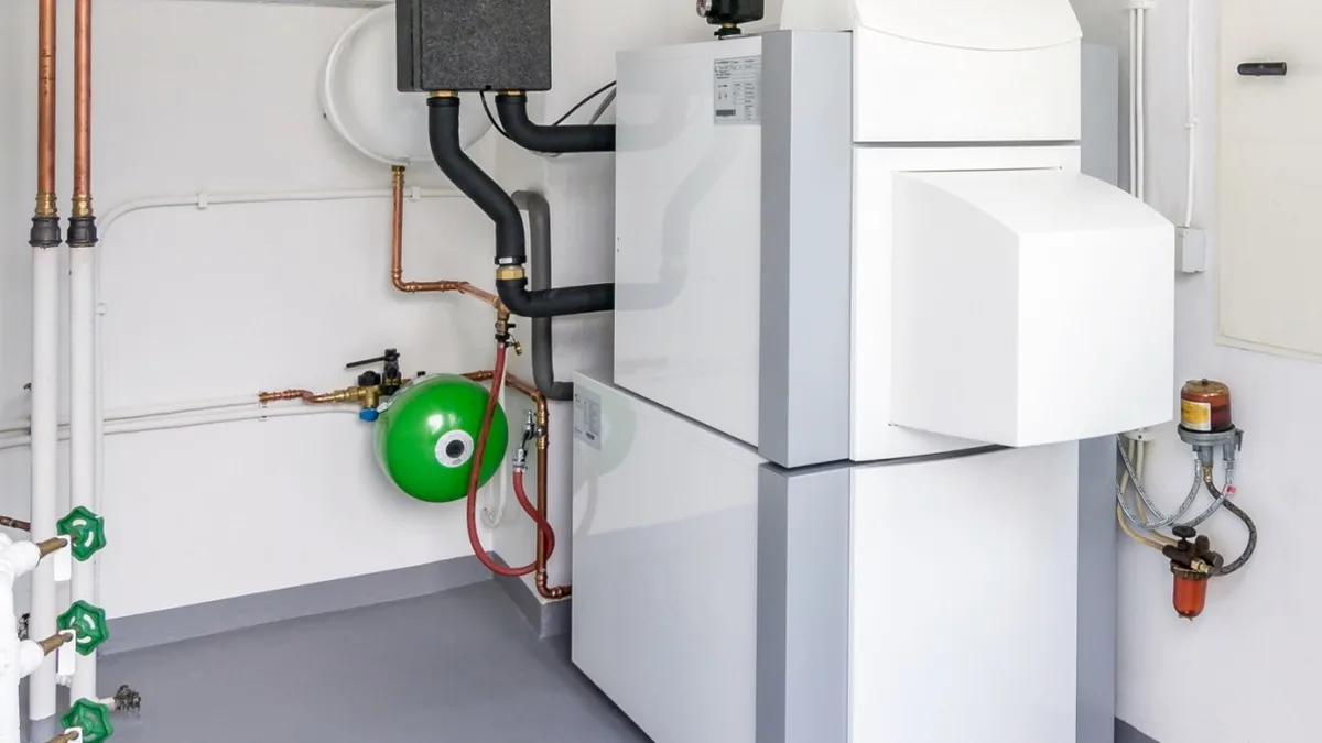 Installation de chauffage au fioul dans une chaufferie