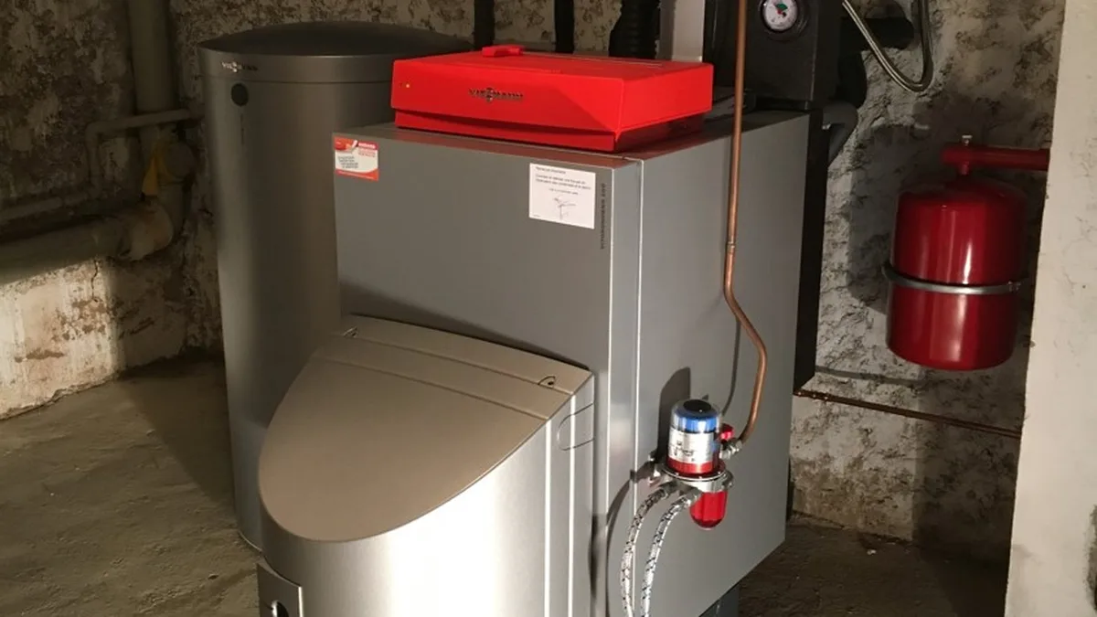 Chaudière au fioul dans une maison individuelle