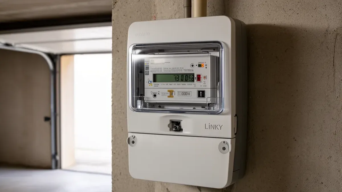 Compteur Linky dans un garage