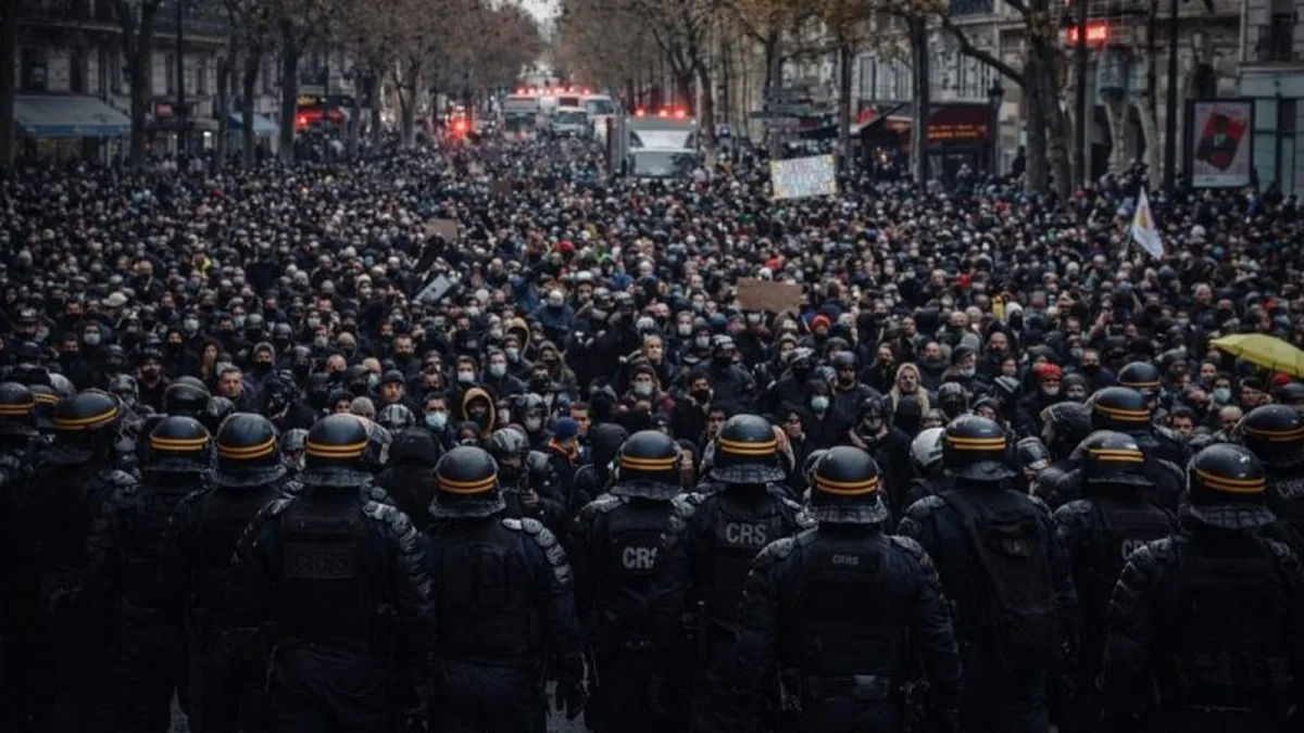 Face à face entre manifestants et CRS lors d&rsquo;une mobilisation : samedi, seuls les cortèges syndicaux pourront défiler