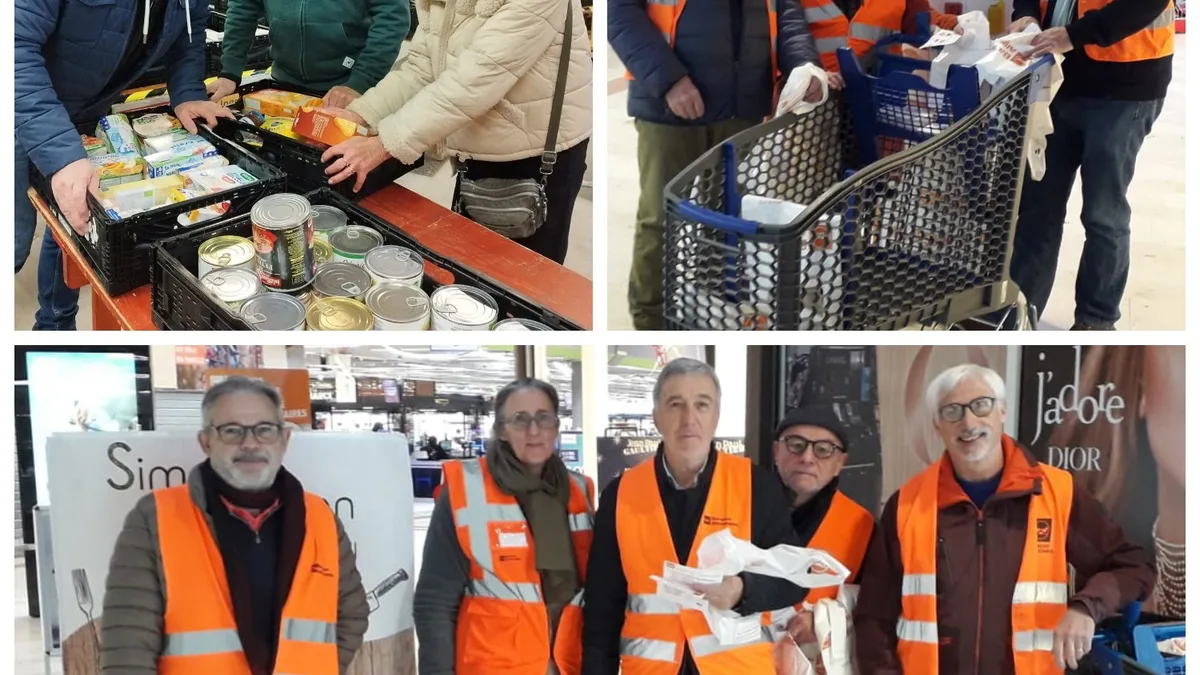 Des colis alimentaires préparés par une association