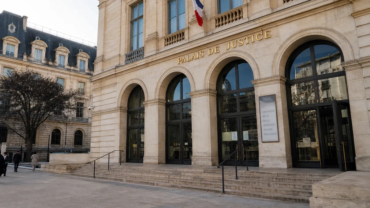 La façade d&rsquo;un palais de justice en France