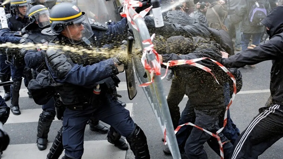 Interpellation lors d&rsquo;une manifestation à Paris