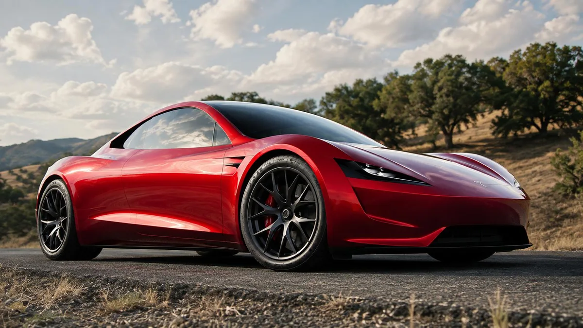 Tesla Roadster : 0,81 seconde, 50 000 € d'acompte — la voiture volante arrive en 2028